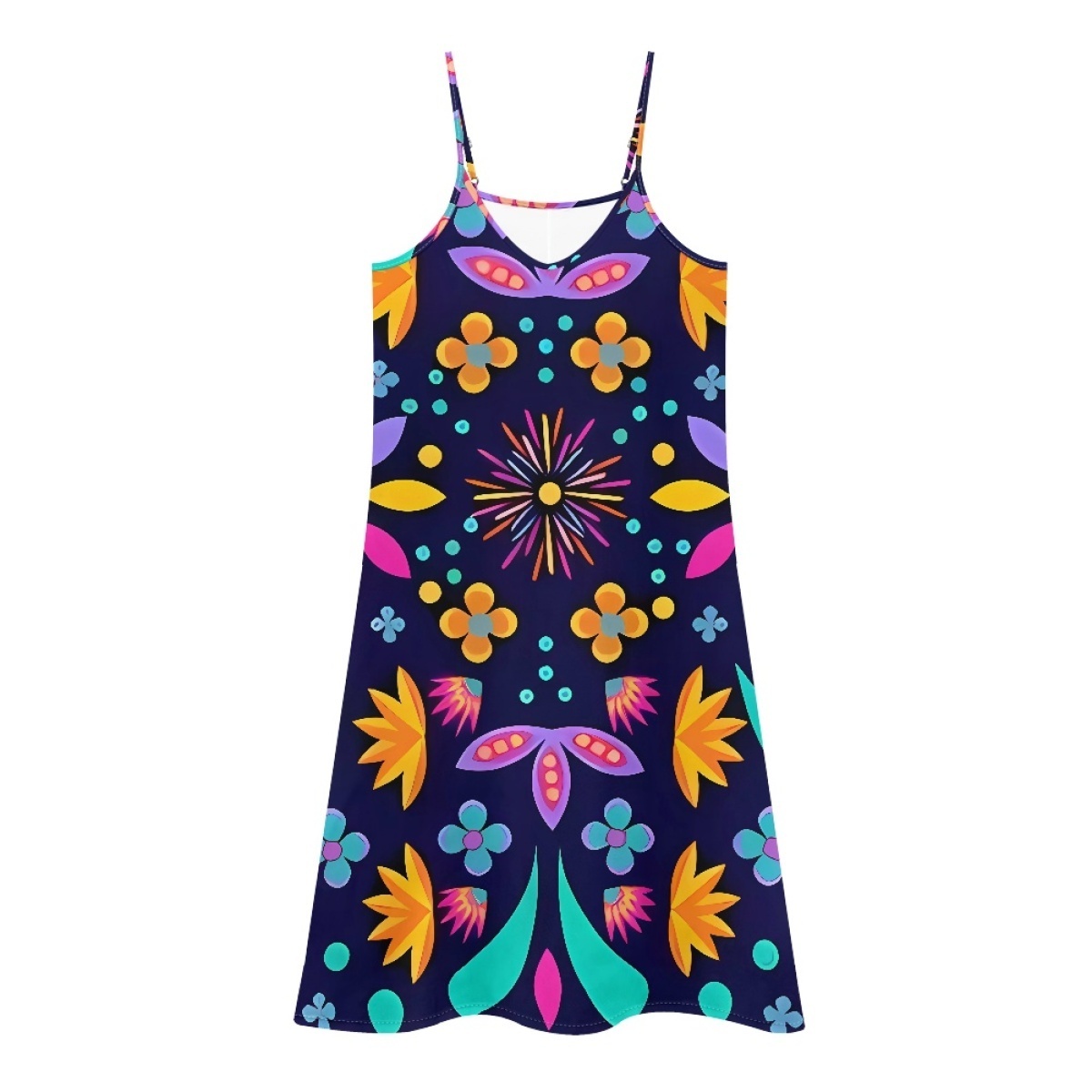 Mexican Print Design Slip Dress Summer Elegant Cool Small Slip Dress For Women Wholesale Attractive Soft And Breathable Clothing