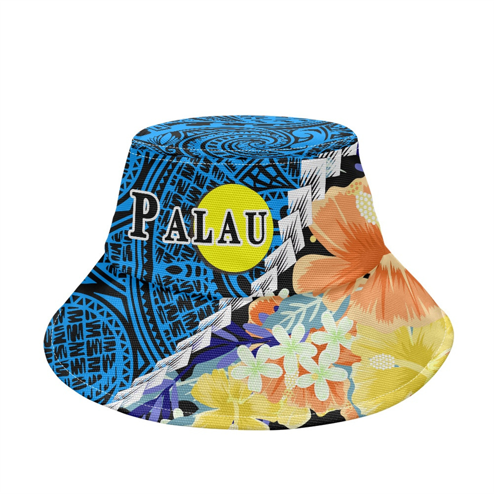 Unisex Fisherman Bucket Hat Polynesian Tribal Pattern Sun Hats Phonpei Islands Print Summer  Fisherman Hats Bucket Caps POD