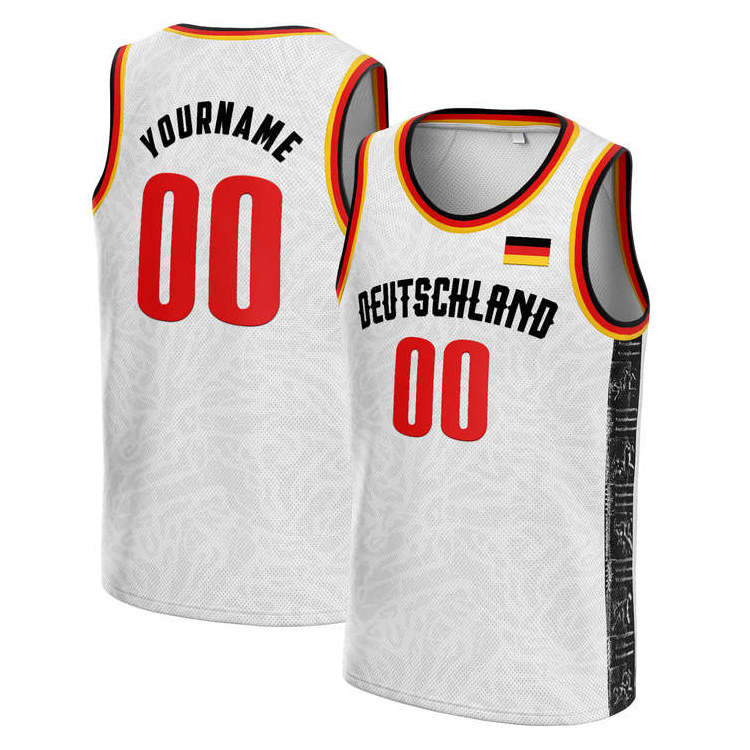 Customise Germany Basketball Jersey Children's Youth Vitality Basketball Uniform Wholesale Fashionable And Comfortable Clothing