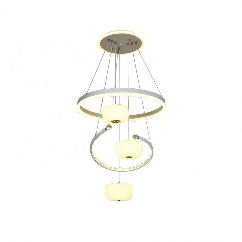 Simple Modern Nordic Lighting Metal Pendant Chandelier Acrylic Pendant Light Led Hanging Lamp Bedroom Chandelier