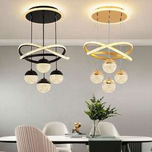 High Hanging Ceiling Crystal Acrylic Chandelier Room Luxury Decorative Lighting Pendant Lights