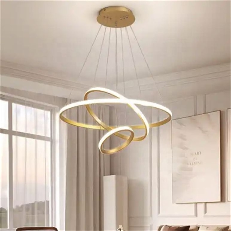 Luxury Modern Chandelier Ring Indoor Living Room Hanging Lighting For Hotel Bedroom Pendant Lights Chandeliers