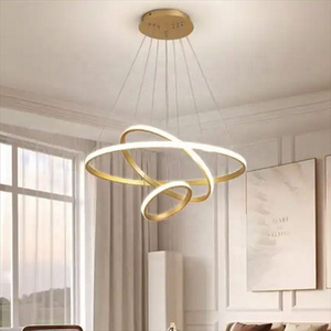 Creative Ring Chandeliers Bedroom Pendant Light Led Hanging Lamps Nordic Lamp Modern Ceiling Light Chandeliers