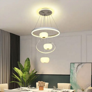 Simple Modern Nordic Lighting Metal Pendant Chandelier Acrylic Pendant Light Led Hanging Lamp Bedroom Chandelier