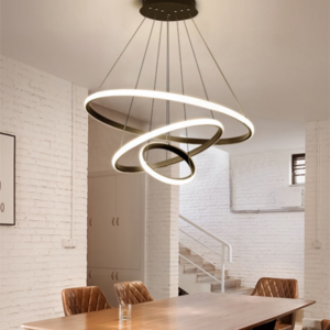 Modern Led Ring Ceiling Black Attic Living Room Dining Room Indoor Ring Chandelier