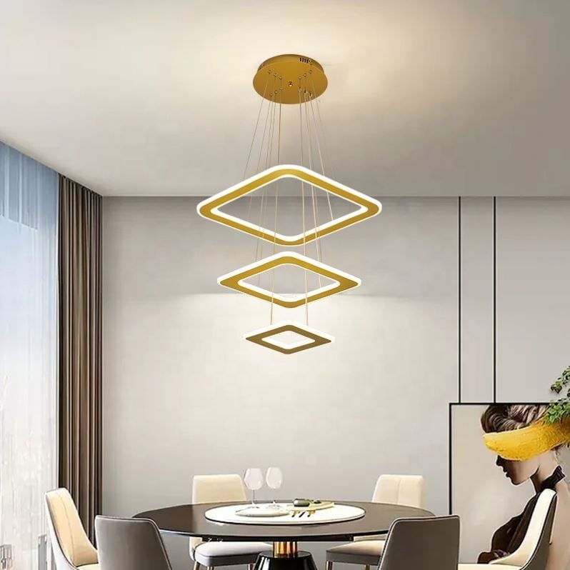 Modern Nordic Light Pendant Dining Led Chandelier Pendant Light Acrylic Lighting Hanging Round Chandelier