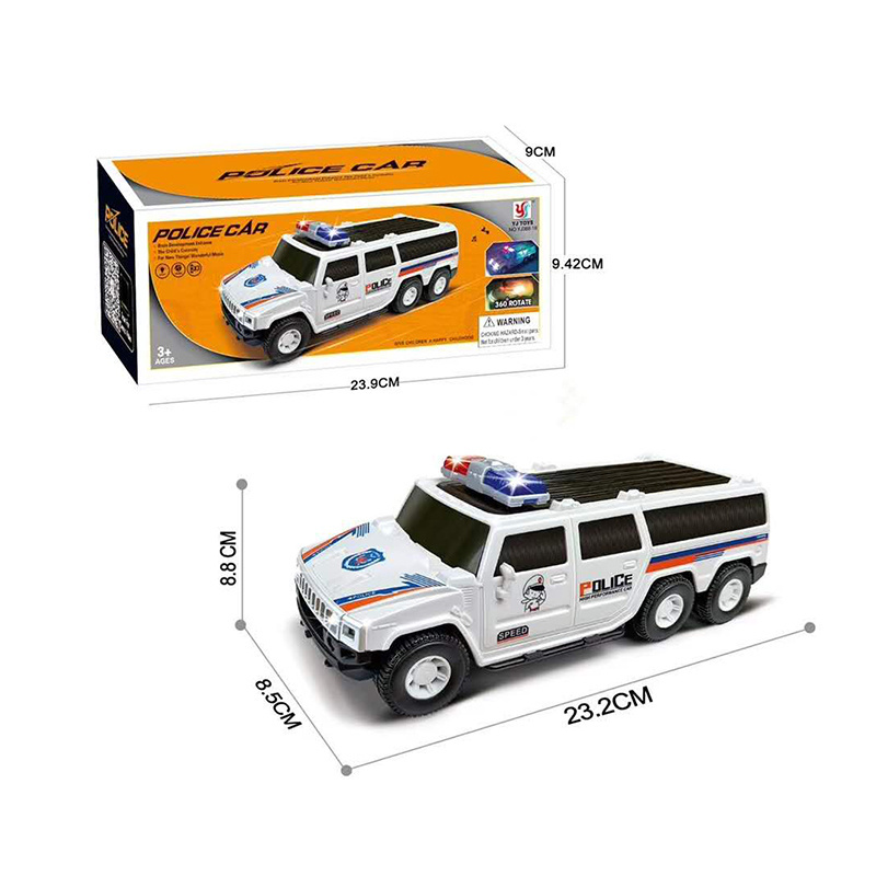 Wholesale Kids 360 Degree Rotation Electric Special Police Patrol Vehicles Small Police Car Toys With Light And Music