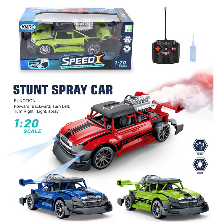 Factory Wholesale 1:20 Scale High Speed Remote Control Boys Toys Spray Universal Remote Control Car With Spray