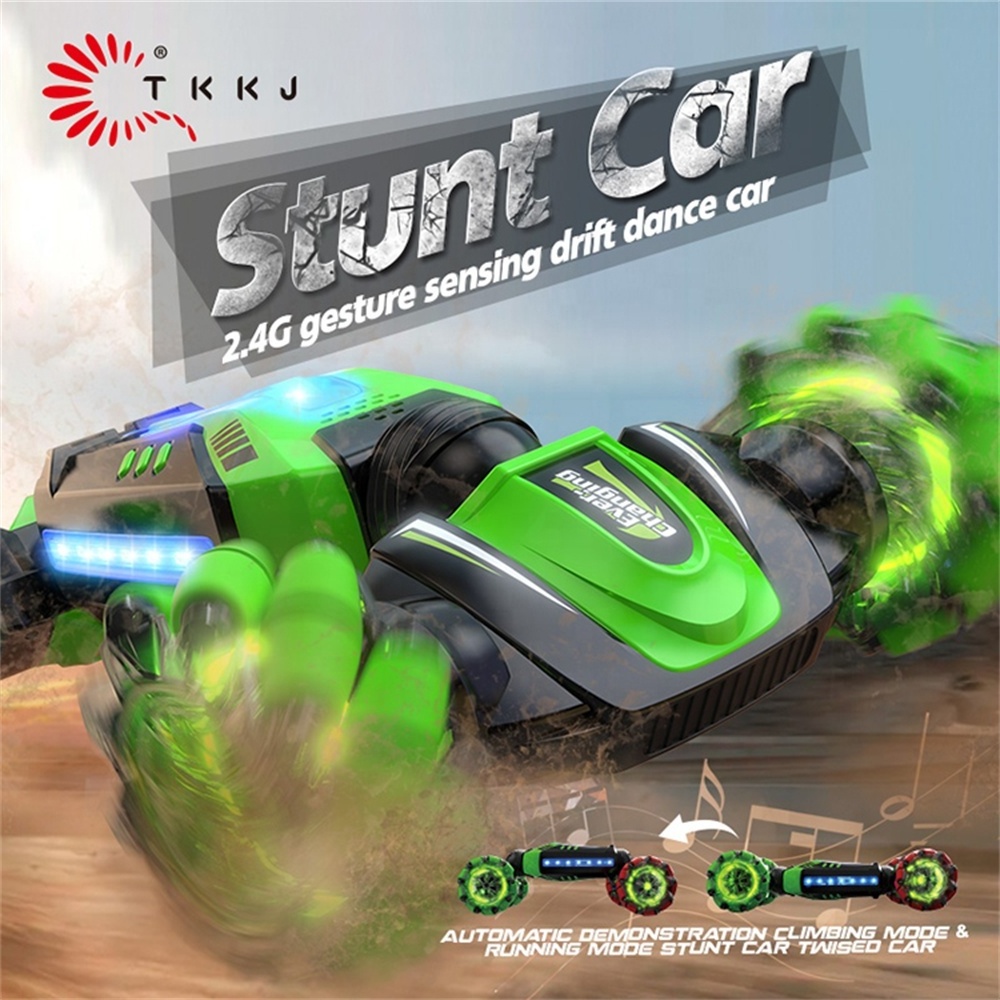 Wholesale Kids 2.4G RC Big 4 Wheel Vehicle Toy Gesture Sensing Remote Control Drift Dancing Stunt Car With Music