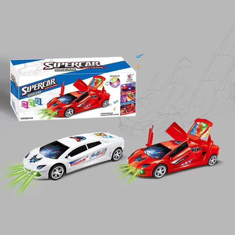 Wholesale Kids 360 Degree Rotation Electric Special Police Patrol Vehicles Small Police Car Toys With Light And Music