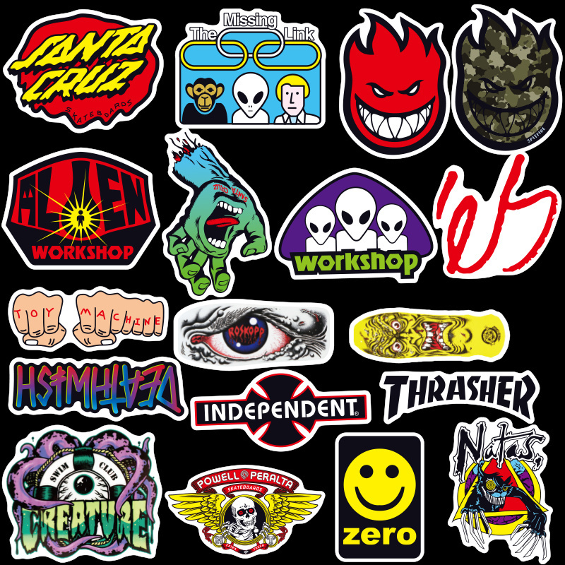 100pcs/pack Brand Style Graffiti Galaxy Stickers For Car Motorcycle Bicycle Luggage Stickers