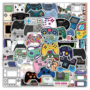 50pcs joystick graffiti stickers luggage helmet computer water bottle children sticker custom cartoon GamePad sticker waterproof