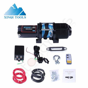 XINQI  UTV ATV Winch 4500LBS Electric Winch Synthetic Rope 12V