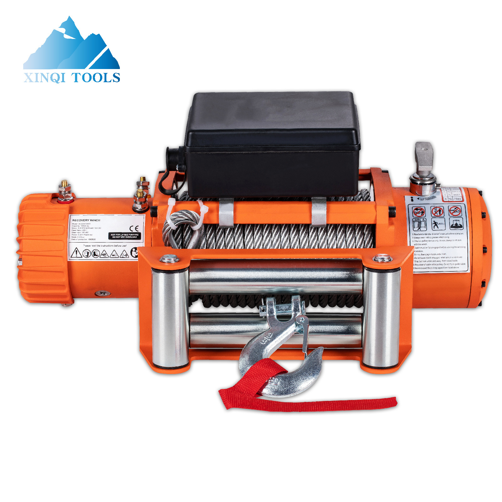 XINQI 12V  Electric winch 13500LB with steel cable 4*4  recovery winch for off-road