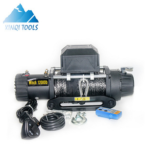 XINQI 4x4 Recovery Winch Electric Winch 12v 12000lb Synthetic Rope Towing Truck Off Road 4WD