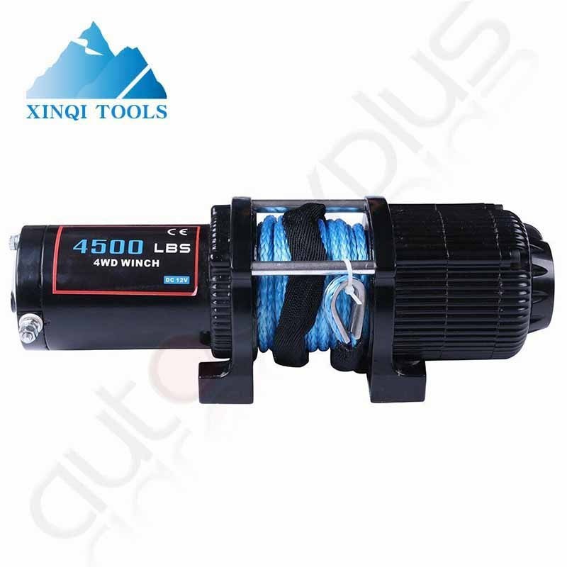 XINQI  UTV ATV Winch 4500LBS Electric Winch Synthetic Rope 12V