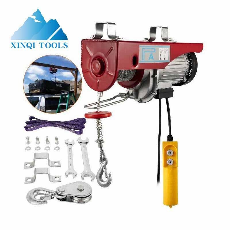 XINQI Electric Crane Overhead Garage Winch with Wired Remote Control and Limit Switch