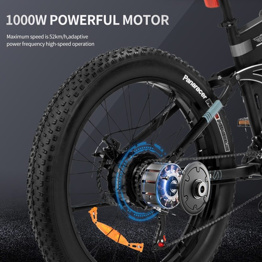 2023 26'' 48V 1000W  Fat Tire Electric Bike / Rear Hydraulic Suspension Electric Mountain Ebike / Fat Bike Electric / Bicycle