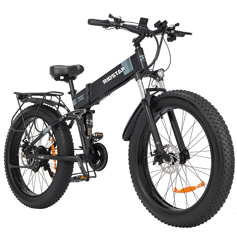 2023 26'' 48V 1000W  Fat Tire Electric Bike / Rear Hydraulic Suspension Electric Mountain Ebike / Fat Bike Electric / Bicycle