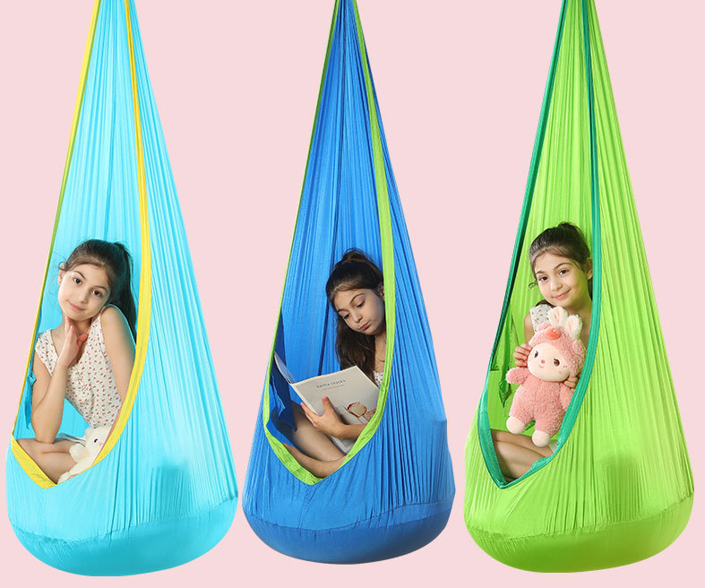 2024 Hot Sale Children's Suspension Chair with Inflatable Cushion Kids swing hanging chair camping gear