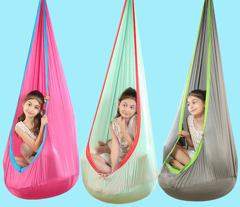 2024 Hot Sale Children's Suspension Chair with Inflatable Cushion Kids swing hanging chair camping gear