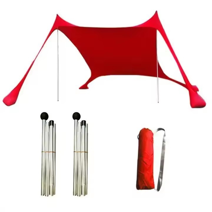 Lightweight Custom Adjustable Single Layer Portable Beach Tent Umbrella for Sun Shade and Travel Shelter Outdoor Use