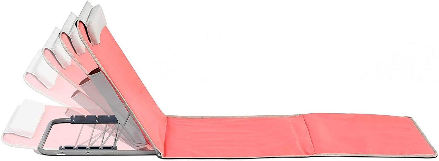 ㅤ Folding Lounging Beach Chair Beach Mat With Backrest And Storage Bag For Adults