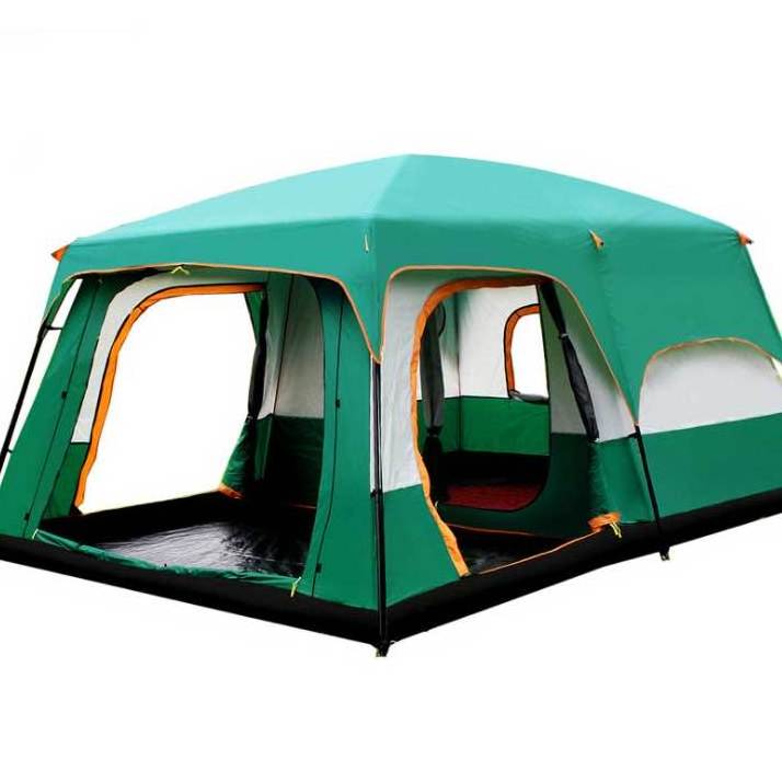 Wind Valley Two-bedroom Oversized Double Layer Thickened Rainproof 8 to 12 person  Large Camping Tents Family Tent leisure Tent