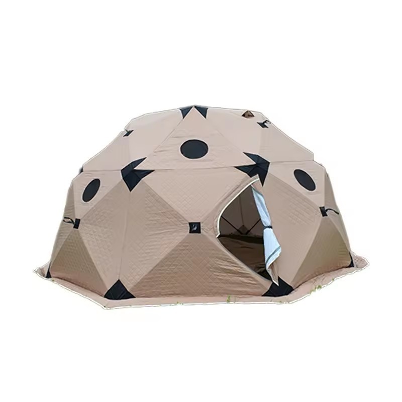 Big octagon camping summer glamping dome waterproof tent camping gear Multi functions outdoor tent