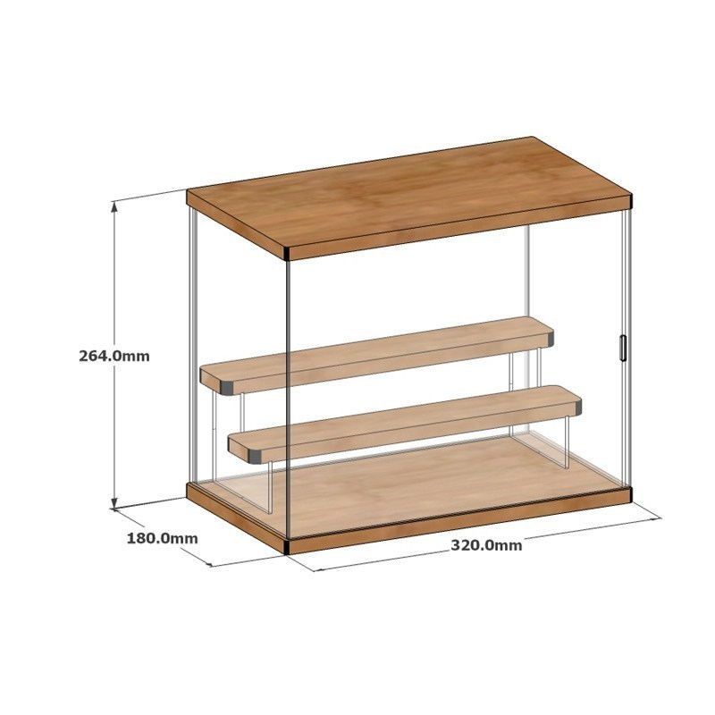 Custom OEM/ODM Acrylic Display Case Box with Wooden Partitions, Storage Display Stand for Collectibles, Memorabilia, Figurines