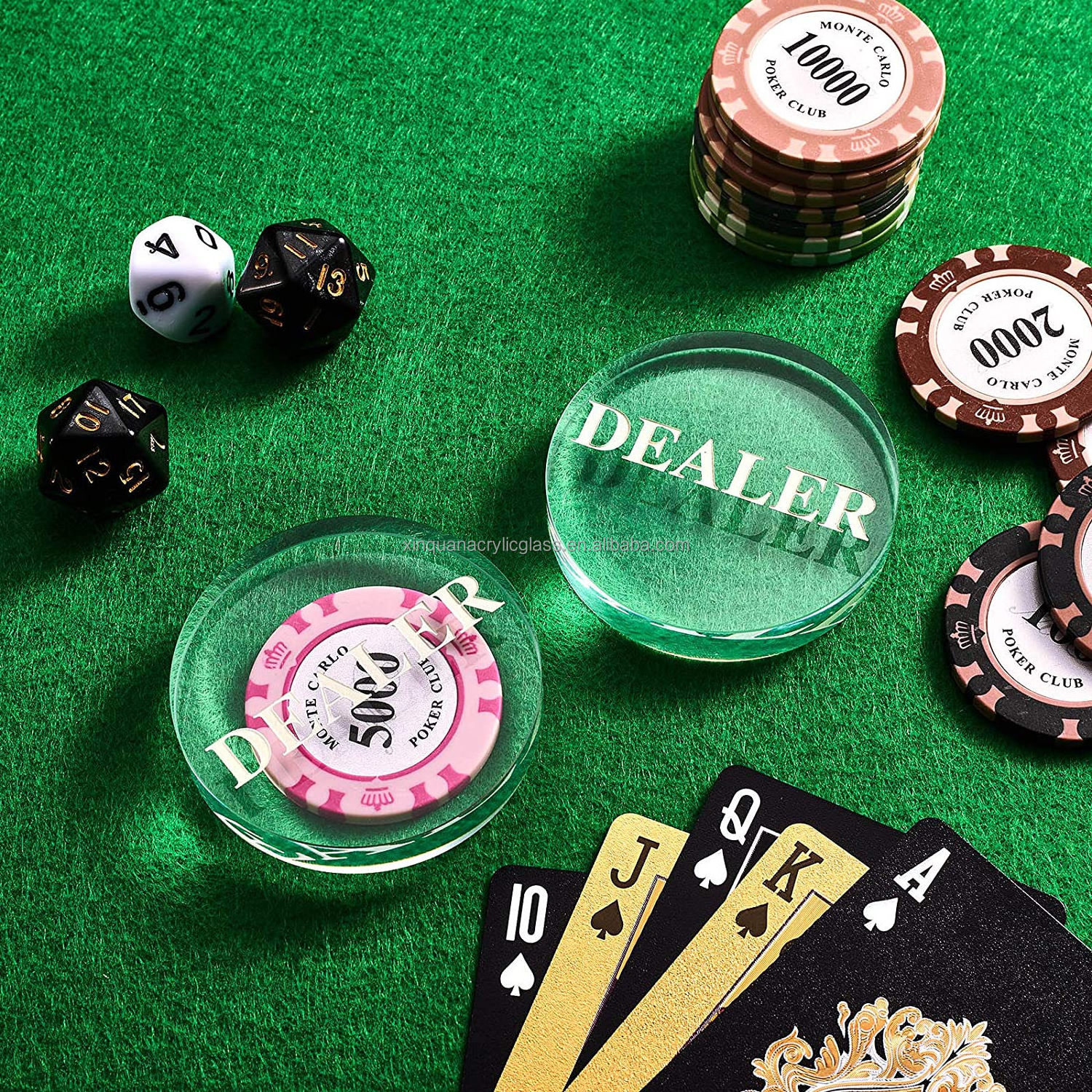 Poker Set Chips 11.5g ABS Clay In Stock Chip Case Plastic Gambling Game Custom Printing Blank Casino Royal Poker Chips