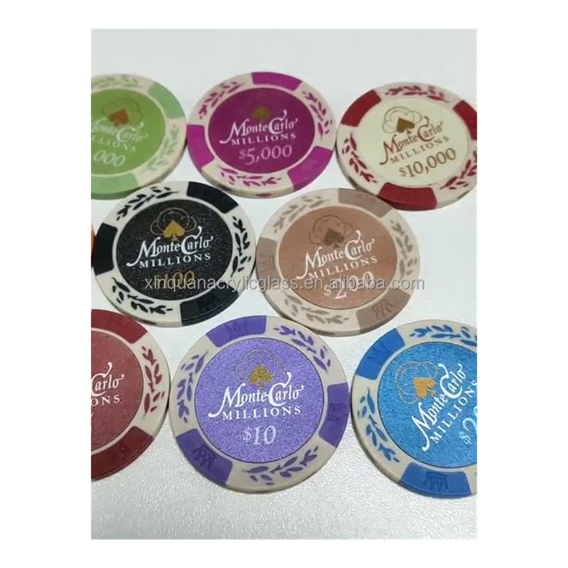 Infrared Cheap Price Custom Number Coin Poker Chips Western Time Card Pcs Color Material Multi Origin Clay Ceramic Poker Chip