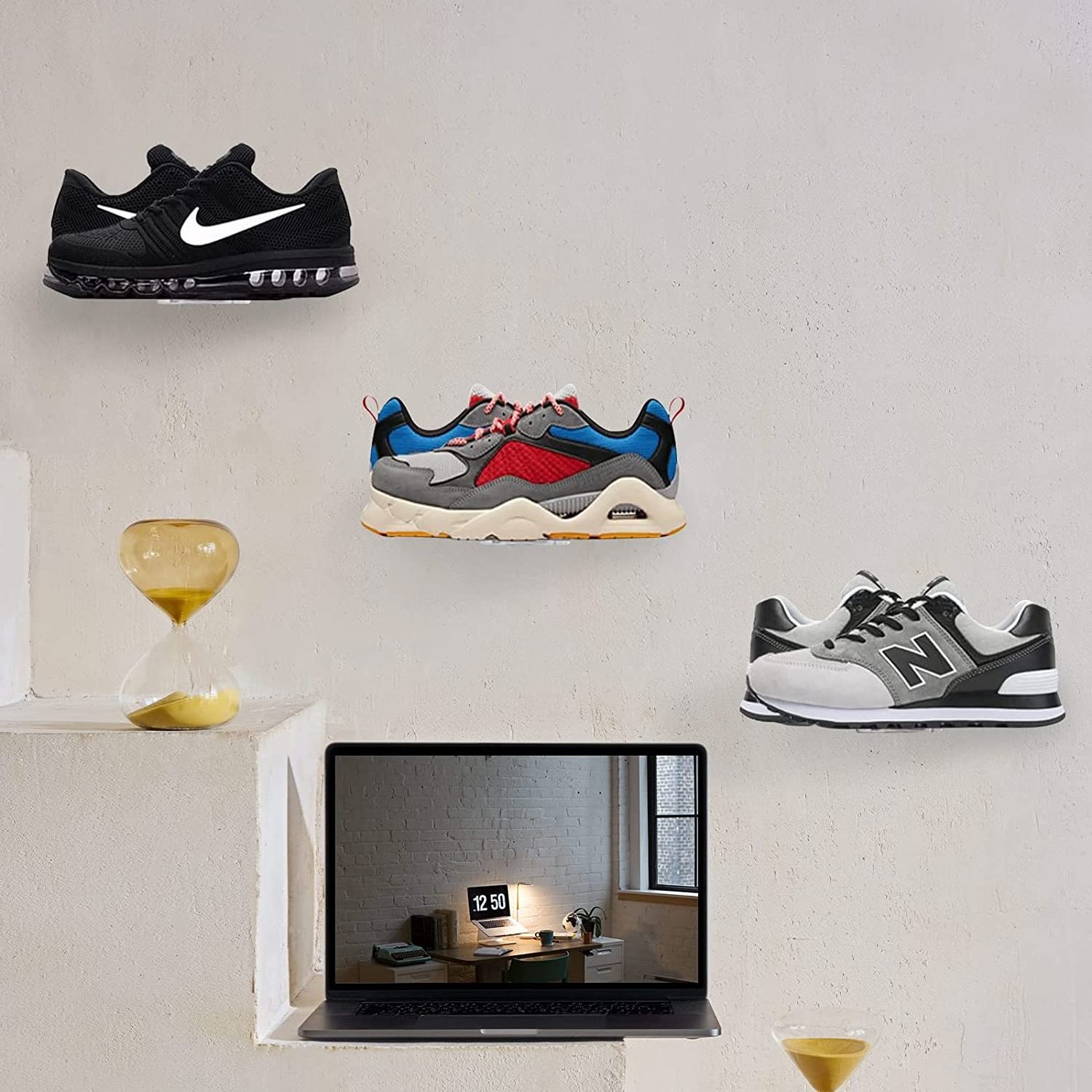 Shoe Display Shelf For Wall Floating Shoe Shelves Wall Mounted Clear Acrylic Sneaker Shelves