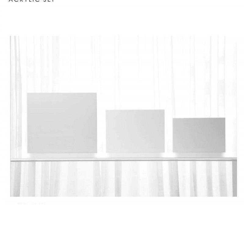 Wholesale Cube Display Nesting Risers,Hollow Bottoms,Frosted White Acrylic Display Stand For Shop