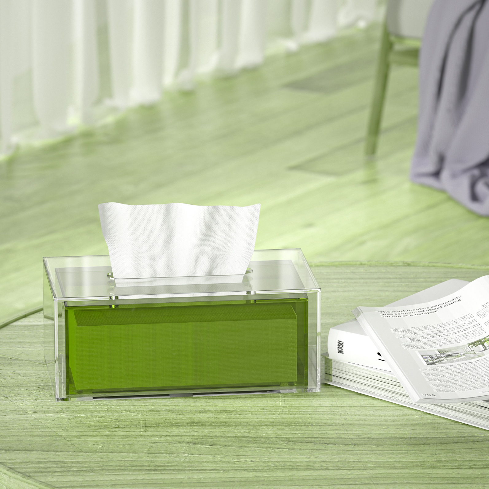 Manufacturer Custom OEM/ODM Acrylic Facial Tissue Dispenser Box  for Living Room Office Automotive Bathroom