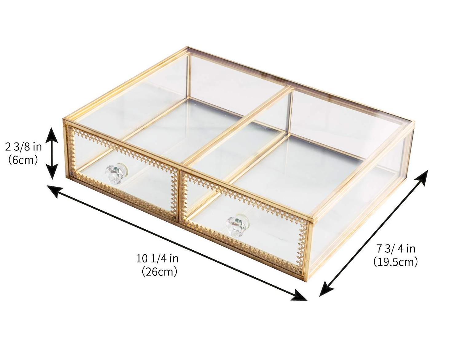 Custom OEM/ODM, Acrylic Jewellery Organiser With Drawer Box, Jewelry Case Holder for Cosmetic Necklace and Earring Organizer