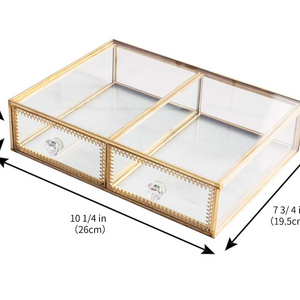 Custom OEM/ODM, Acrylic Jewellery Organiser With Drawer Box, Jewelry Case Holder for Cosmetic Necklace and Earring Organizer