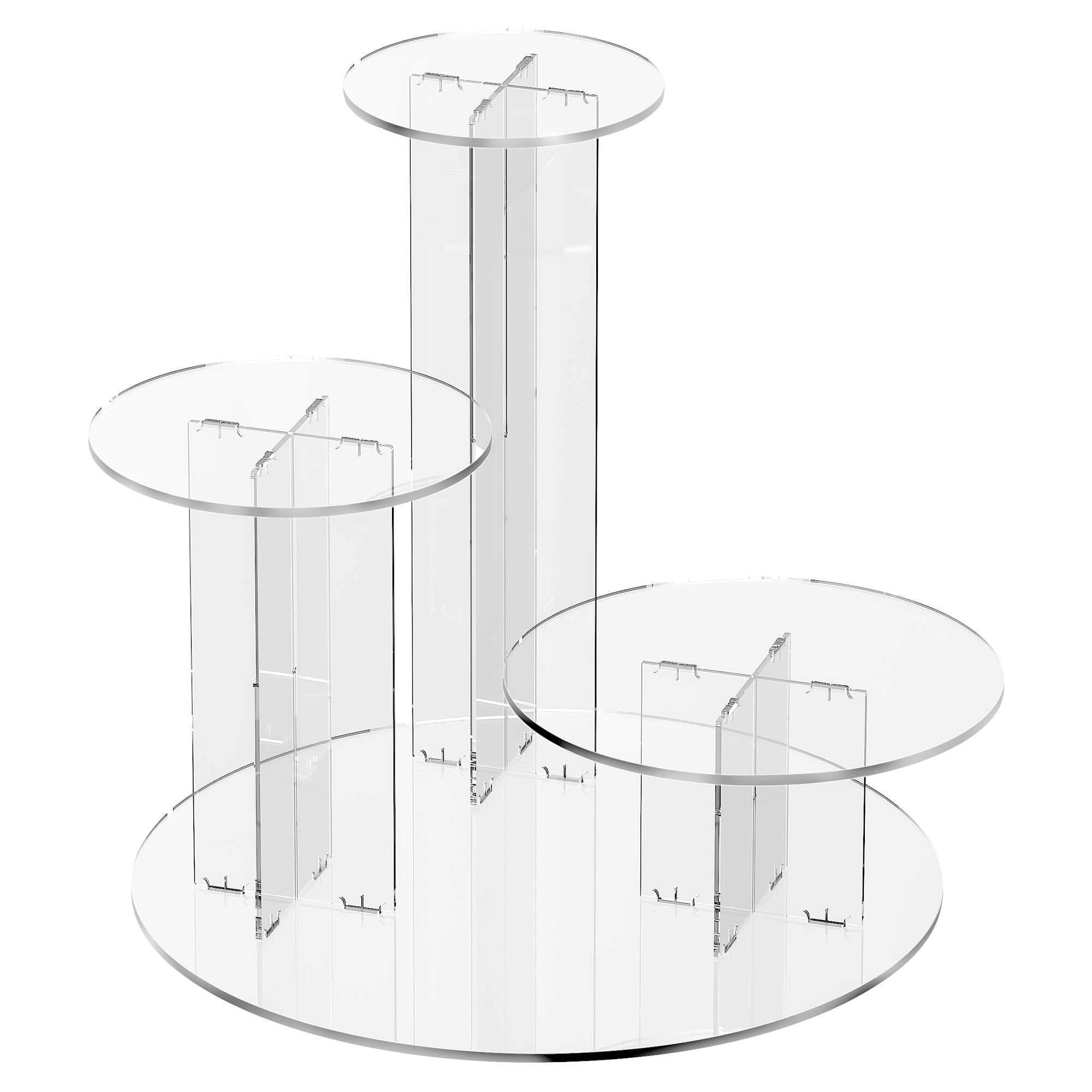 Custom OEM/ODM Acrylic Round Display Stand Cake Stand Holder, Clear Acrylic Cake Stand for Bakery, Birthday, Wedding, Party