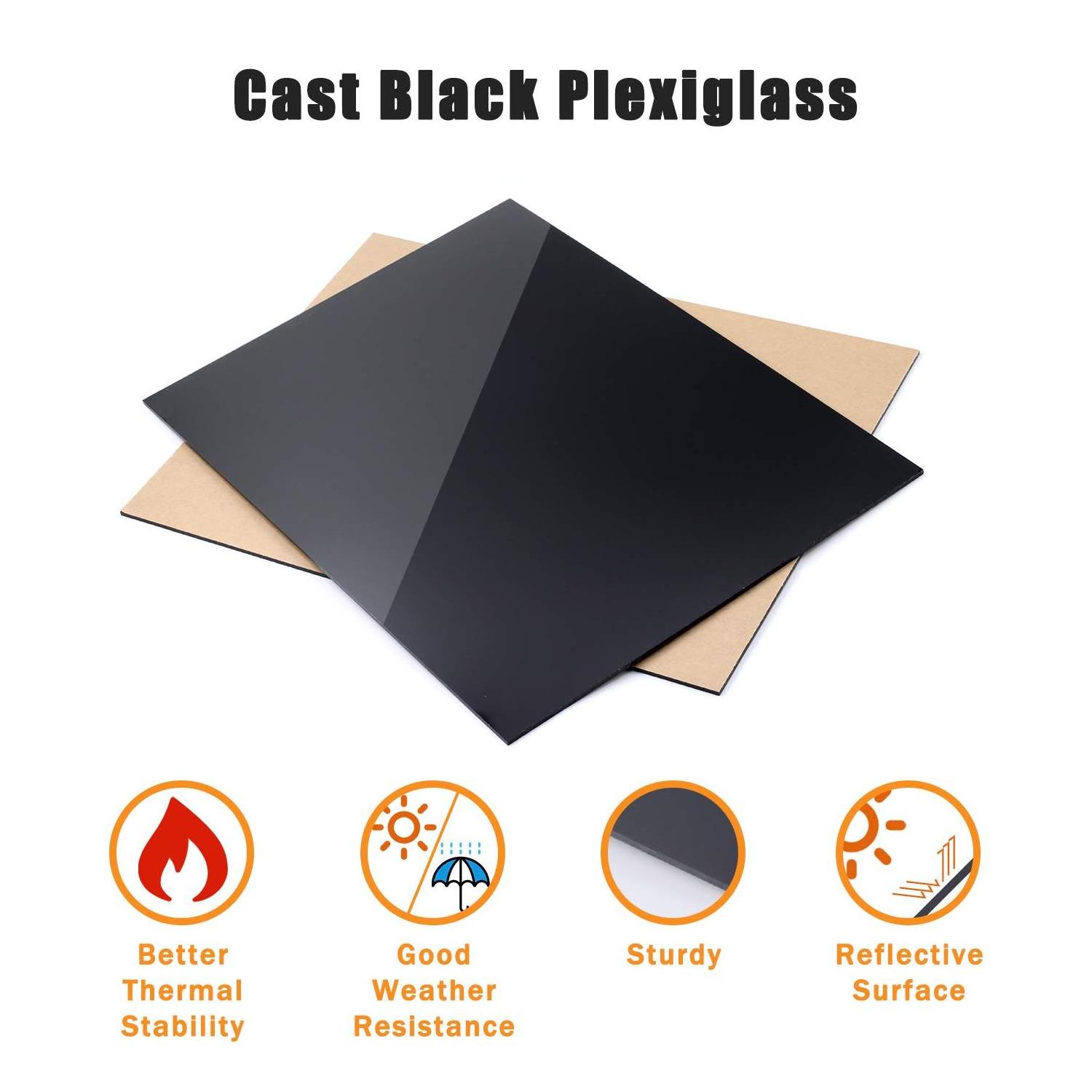 Black Mirror Acrylic Sheet 1mm 2mm 3mm 4mm 5mm 6mm 8mm Thick Black Sheets Black Perspex Acrylic Sheets