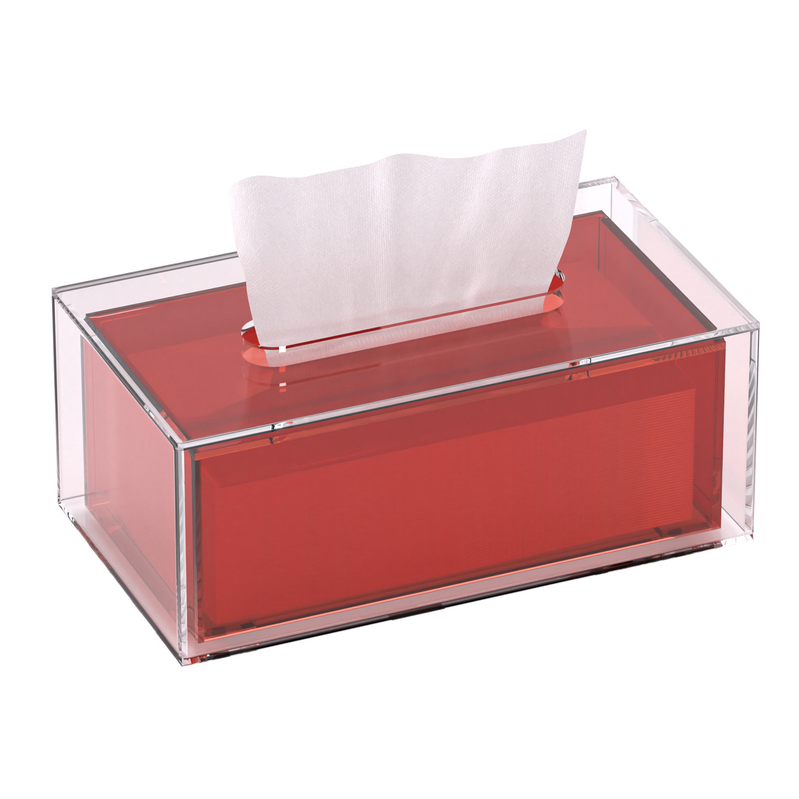 Manufacturer Custom OEM/ODM Acrylic Facial Tissue Dispenser Box  for Living Room Office Automotive Bathroom