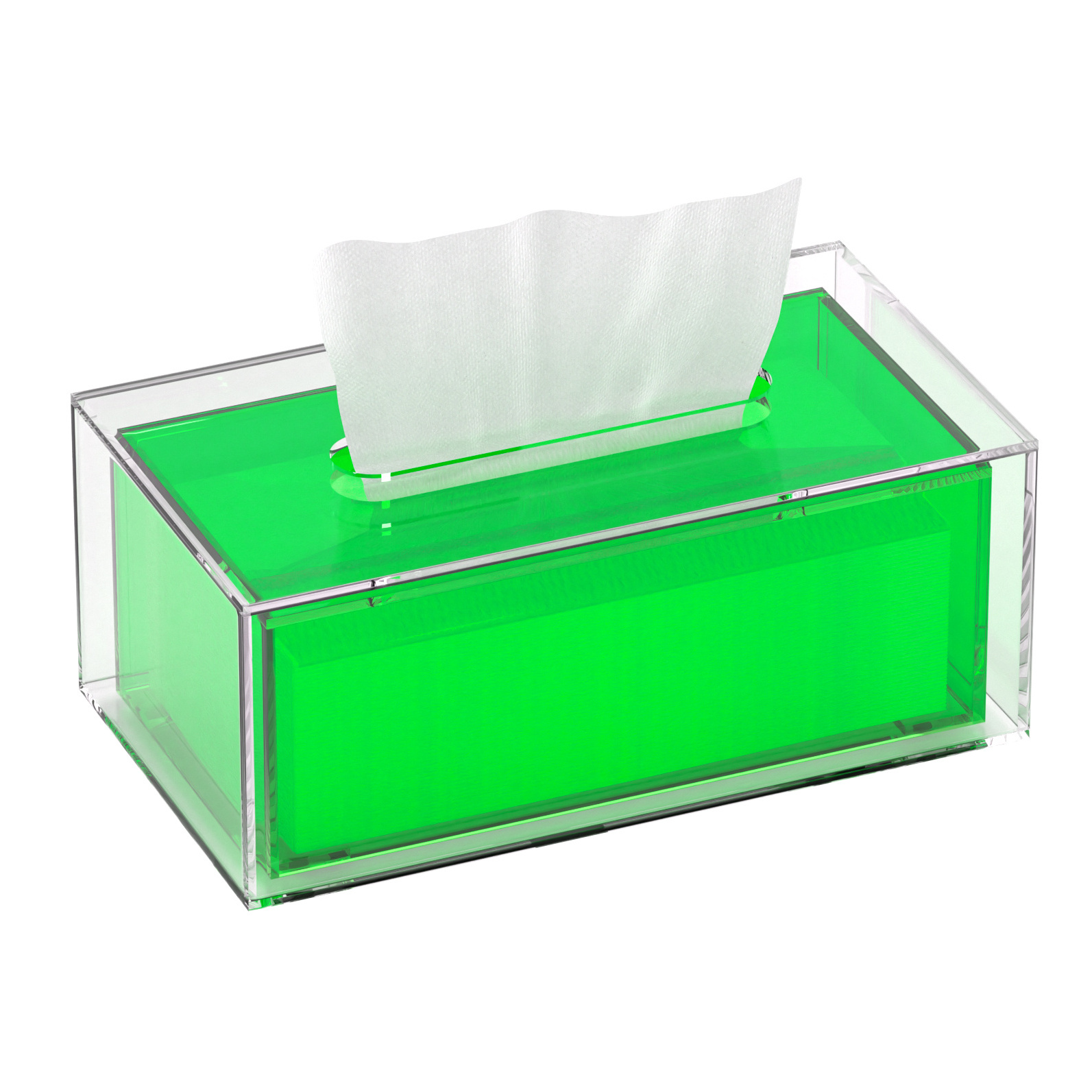 Manufacturer Custom OEM/ODM Acrylic Facial Tissue Dispenser Box  for Living Room Office Automotive Bathroom