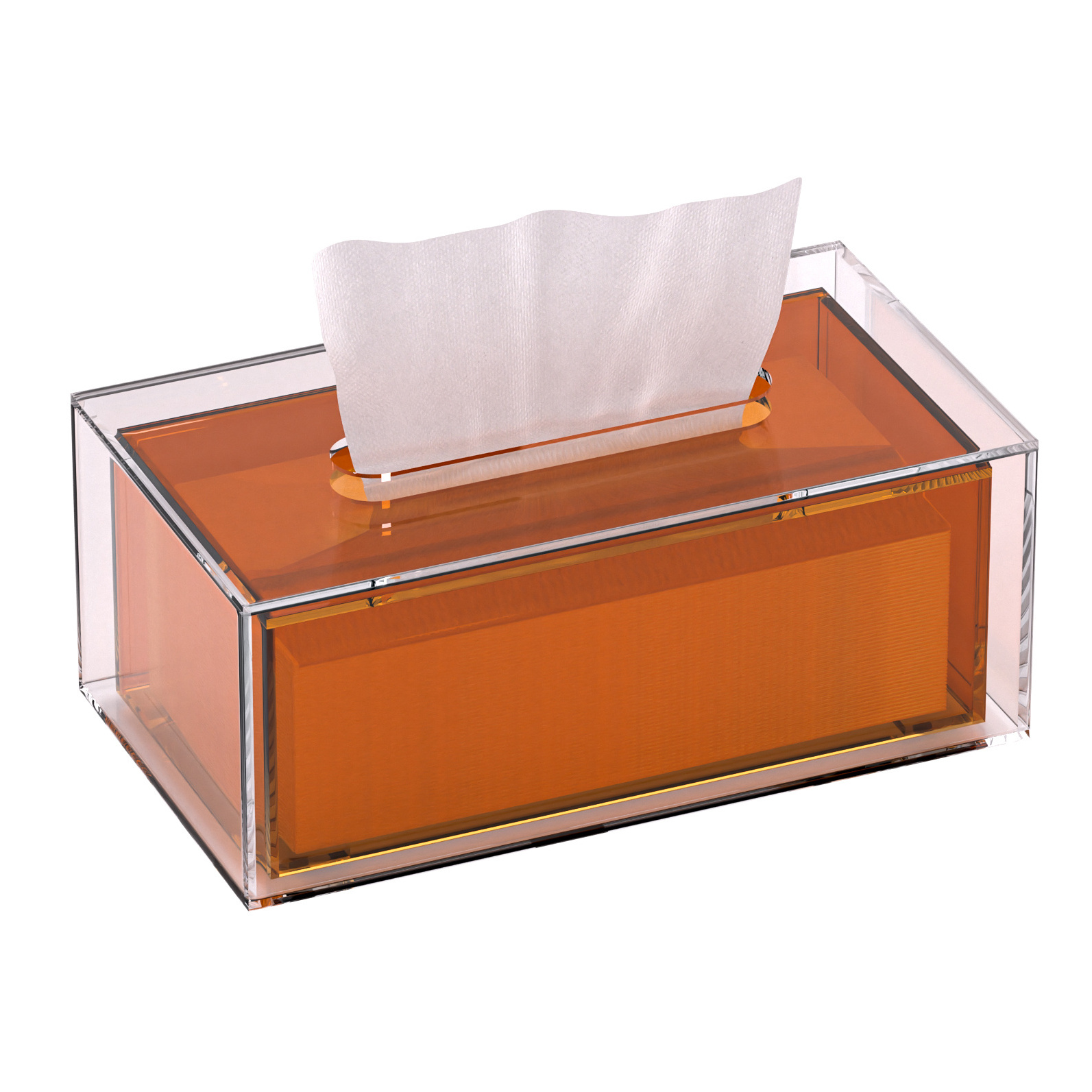 Manufacturer Custom OEM/ODM Acrylic Facial Tissue Dispenser Box  for Living Room Office Automotive Bathroom