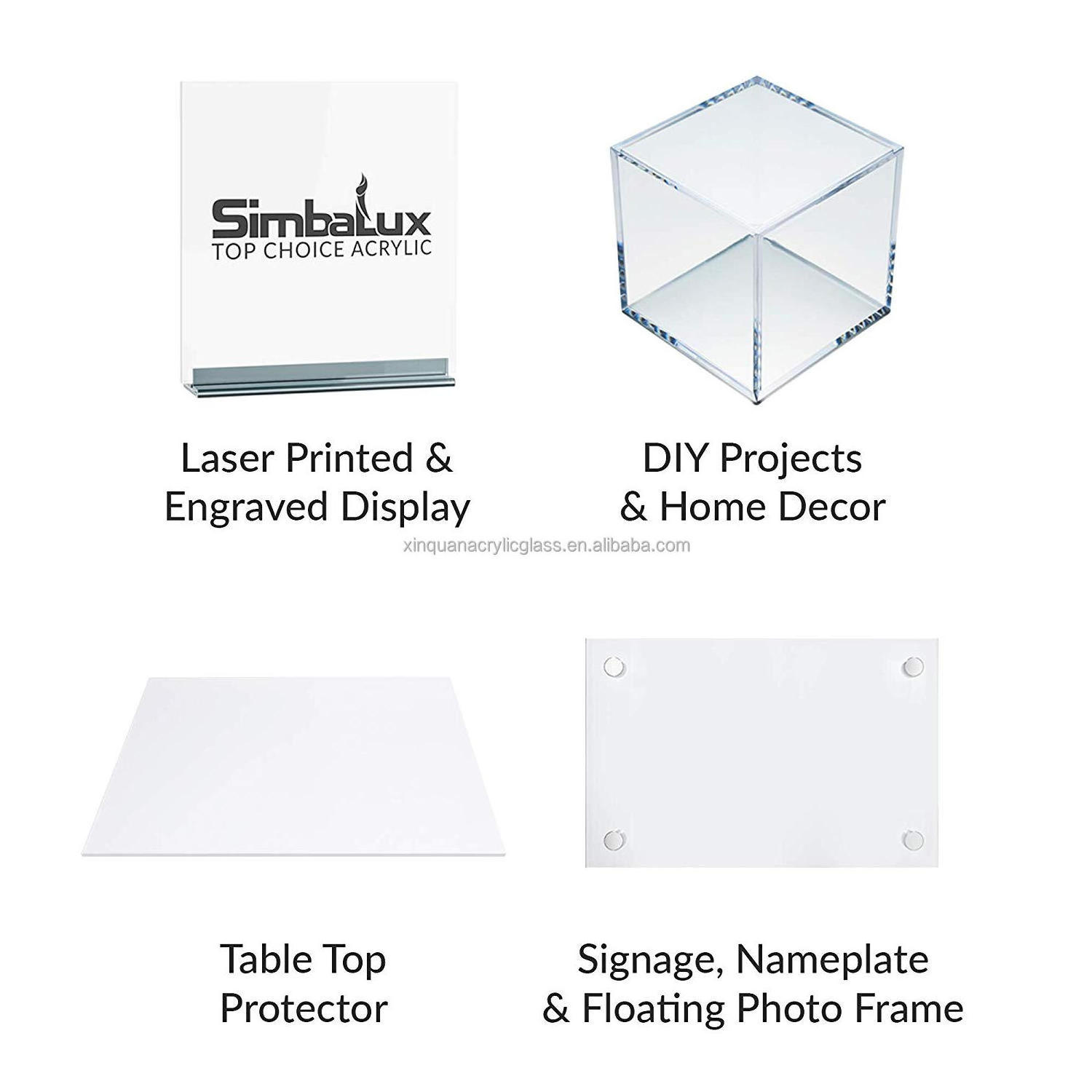 Custom Plexiglass Customized Size Transparent Cast Plexiglass Acrylic Sheets