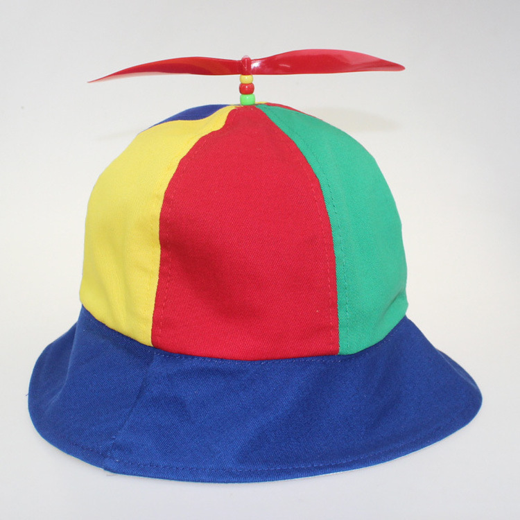 Wholesales custom Creative detachable propeller fan baseball cap spring and summer children's sunshade Bucket Hats