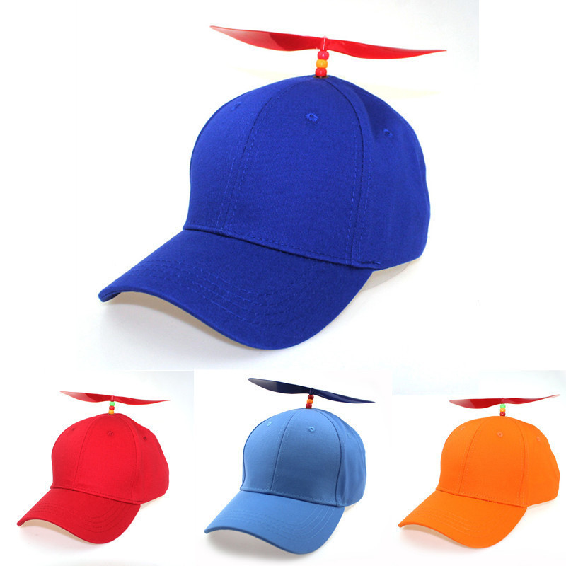 Wholesales custom Creative detachable propeller fan baseball cap spring and summer children's sunshade Bucket Hats