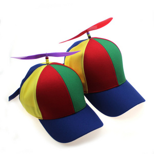 Wholesales custom Creative detachable propeller fan baseball cap spring and summer children's sunshade Bucket Hats