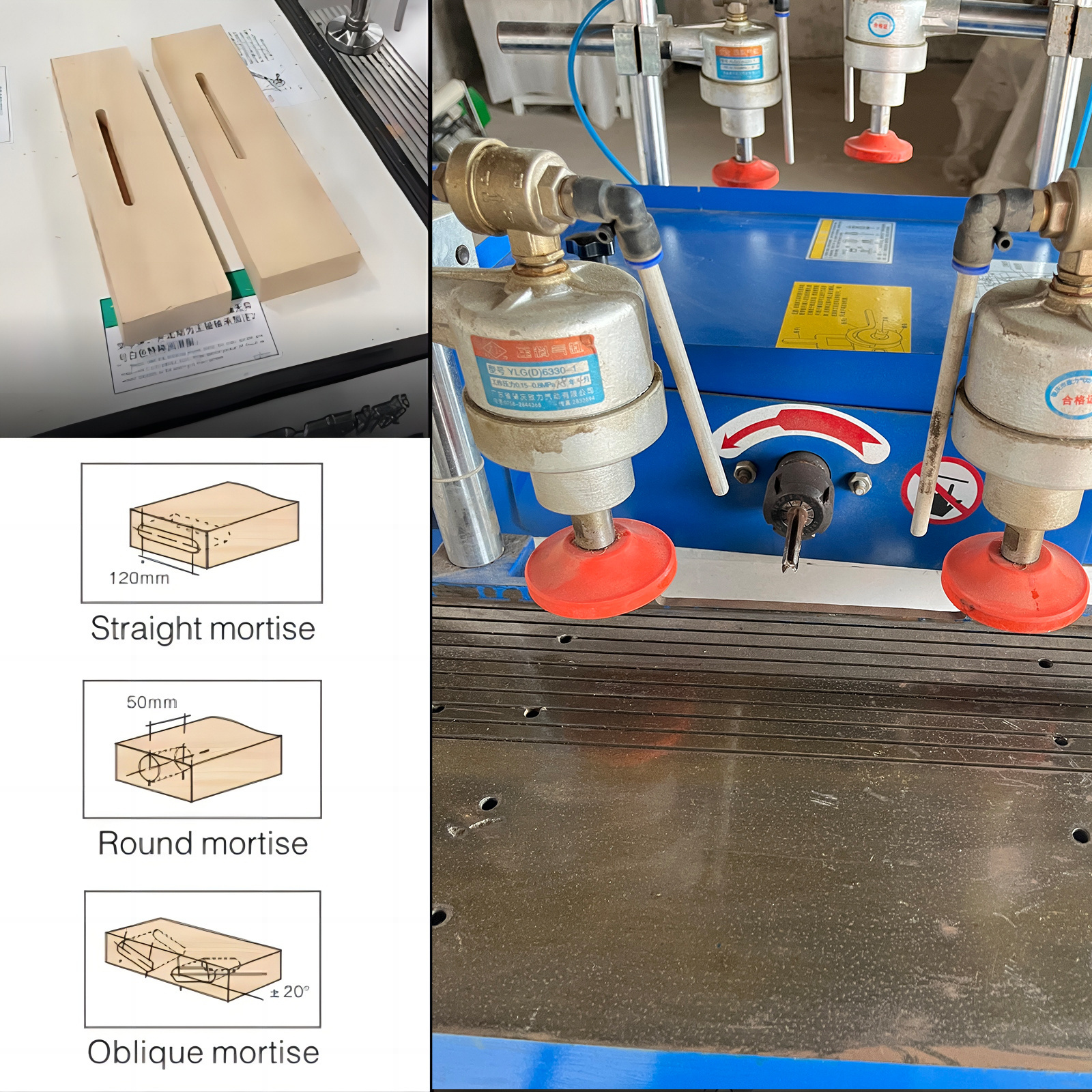 MS3112 horizontal double end woodworking mortiser chair leg hole slot making mortising and tenon machine for wood