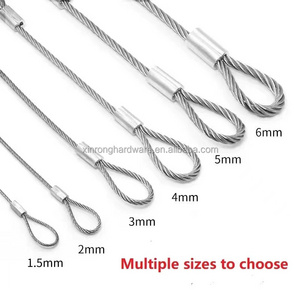 High quality stainless steel wire rope sling Cable With Hook And Loop Wire rope