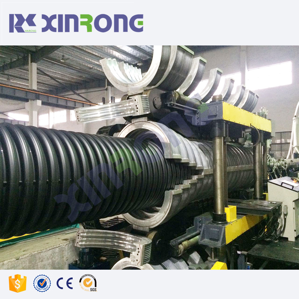 hdpe double wall corrugated pipe machine two layers corrugated pipe production making line