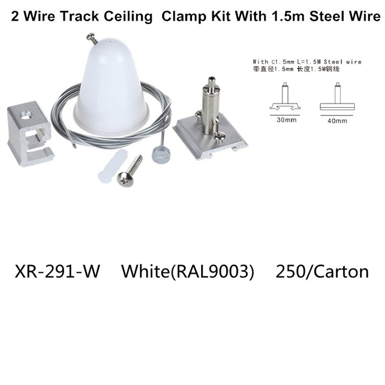 2 Wires Spotlight Track Ceiling Clamp Kit Single Phase Led Ceiling Track Rail Light Kit PC CE 90 Modern COB TRACK Lights 95 1800